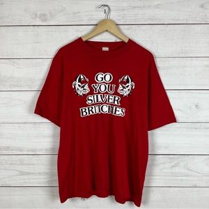 Vintage 1980s Georgia Bulldogs Go You Silver Britches T-Shirt XL